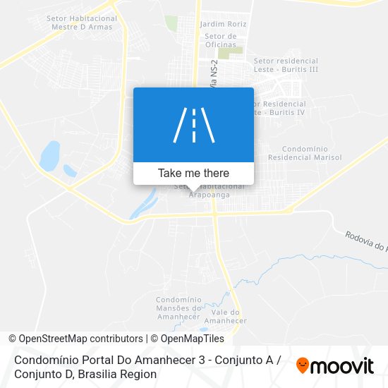 Condomínio Portal Do Amanhecer 3 - Conjunto A / Conjunto D map