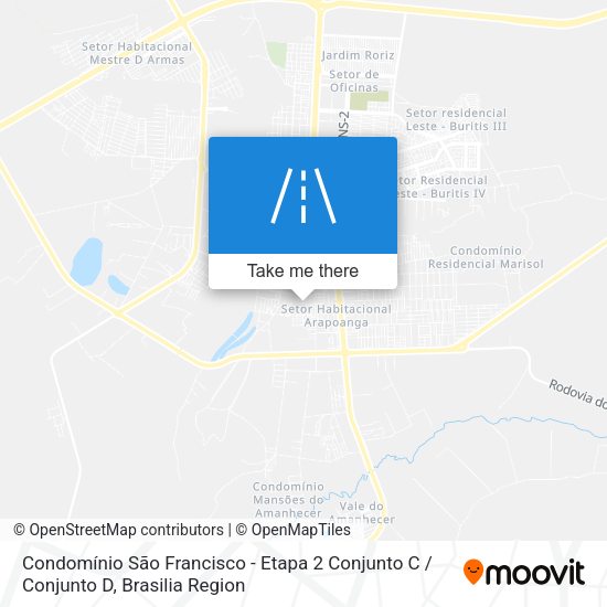 Condomínio São Francisco - Etapa 2 Conjunto C / Conjunto D map