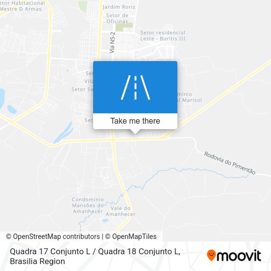 Quadra 17 Conjunto L / Quadra 18 Conjunto L map
