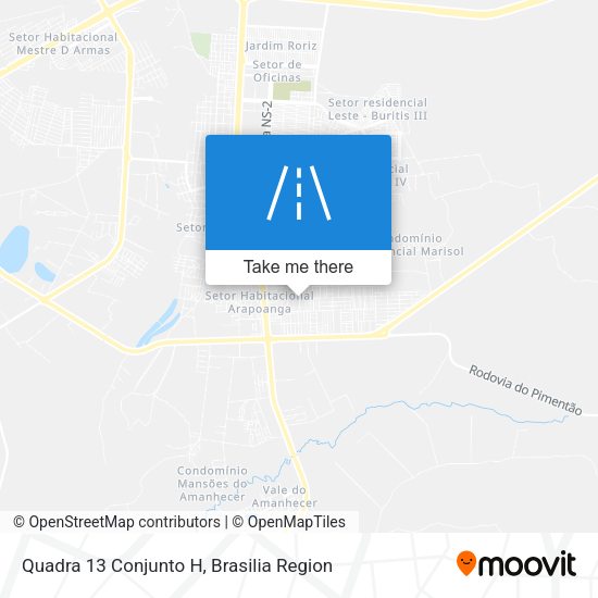 Quadra 13 Conjunto H map