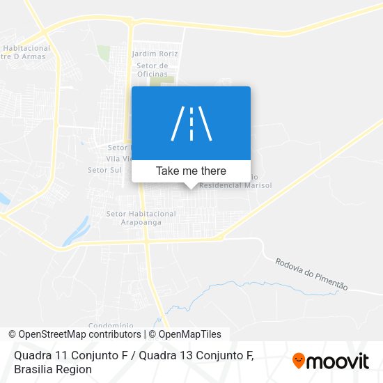 Quadra 11 Conjunto F / Quadra 13 Conjunto F map