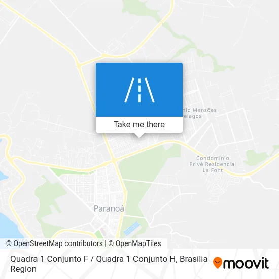 Quadra 1 Conjunto F / Quadra 1 Conjunto H map