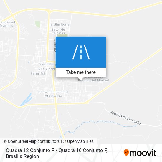Quadra 12 Conjunto F / Quadra 16 Conjunto F map
