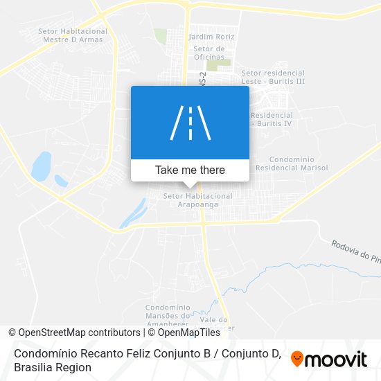 Condomínio Recanto Feliz Conjunto B / Conjunto D map