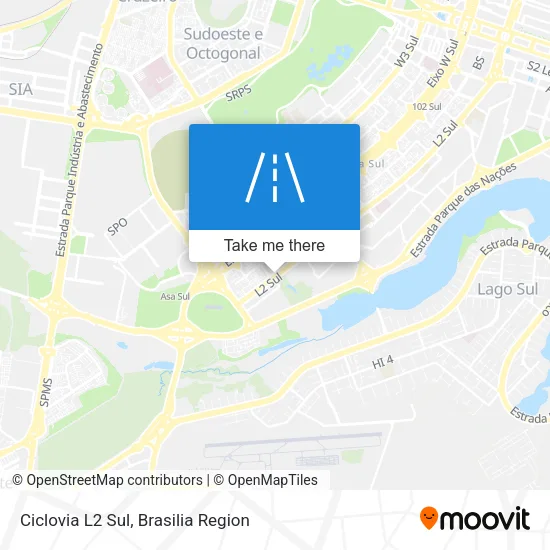 Ciclovia L2 Sul map