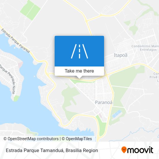 Estrada Parque Tamanduá map