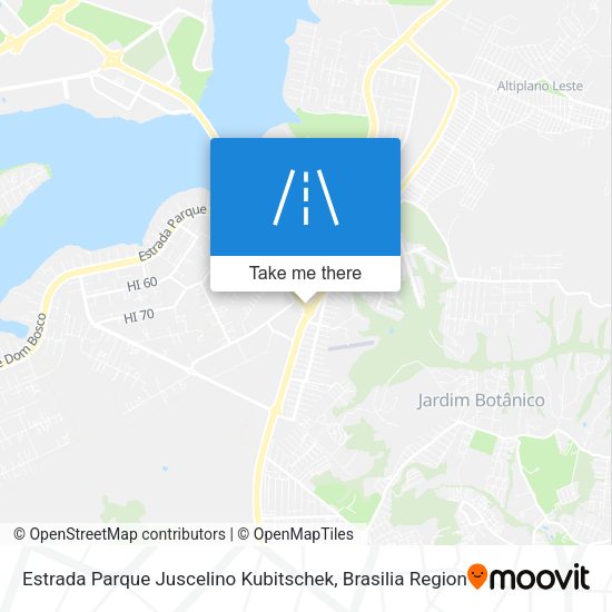 Estrada Parque Juscelino Kubitschek map