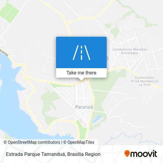 Estrada Parque Tamanduá map