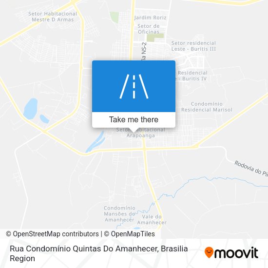 Rua Condomínio Quintas Do Amanhecer map