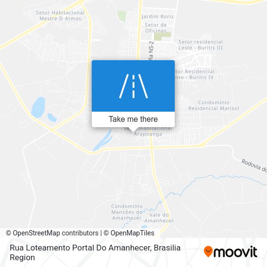 Rua Loteamento Portal Do Amanhecer map