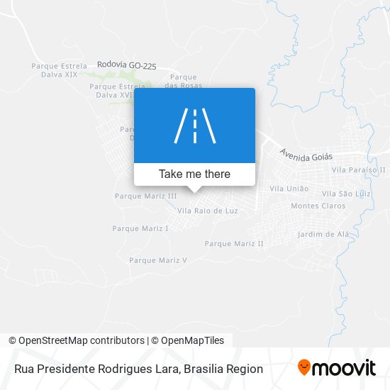 Rua Presidente Rodrigues Lara map