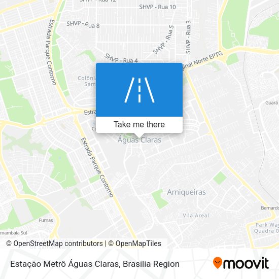 Estação Metrô Águas Claras map