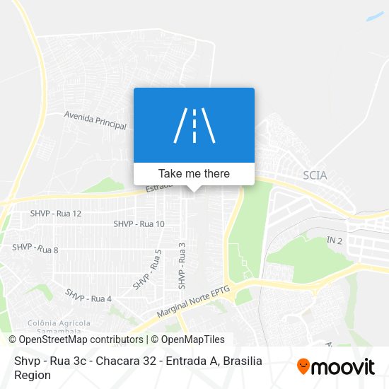 Shvp - Rua 3c - Chacara 32 - Entrada A map