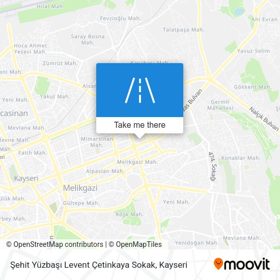 Şehit Yüzbaşı Levent Çetinkaya Sokak map
