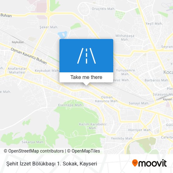 Şehit İzzet Bölükbaşı 1. Sokak map