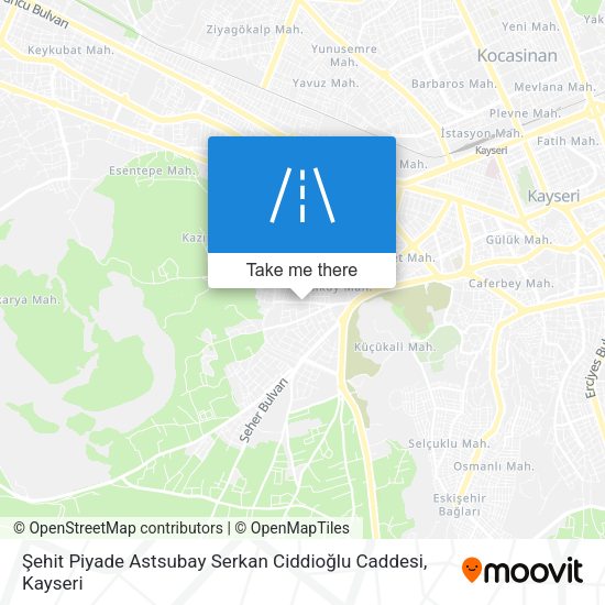 Şehit Piyade Astsubay Serkan Ciddioğlu Caddesi map