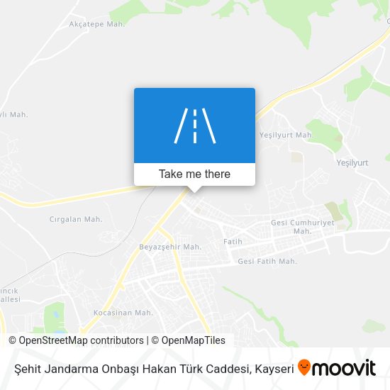 Şehit Jandarma Onbaşı Hakan Türk Caddesi map