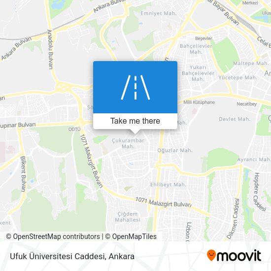 Ufuk Üniversitesi Caddesi map