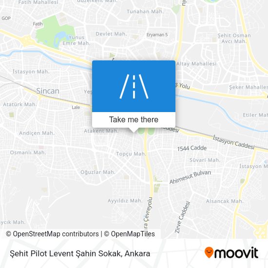 Şehit Pilot Levent Şahin Sokak map