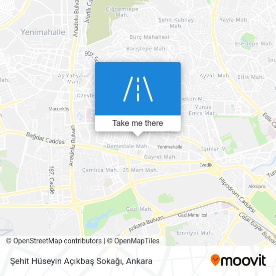 Şehit Hüseyin Açıkbaş Sokağı map