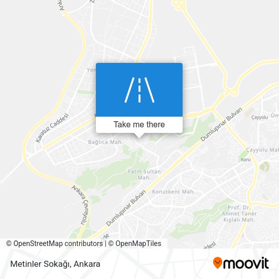 Metinler Sokağı map