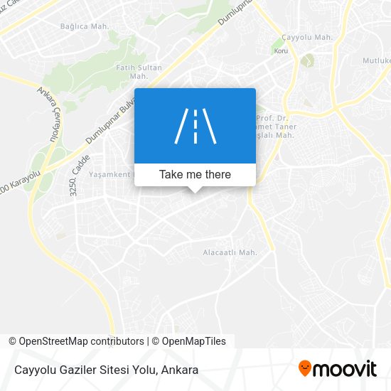 Cayyolu Gaziler Sitesi Yolu map