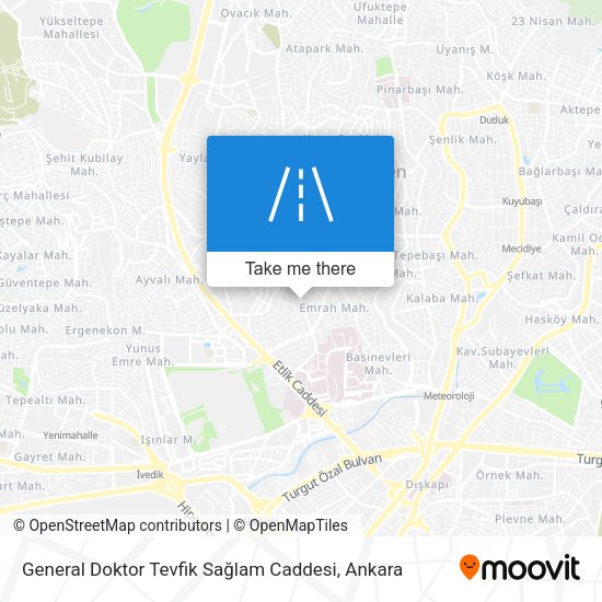 General Doktor Tevfik Sağlam Caddesi map