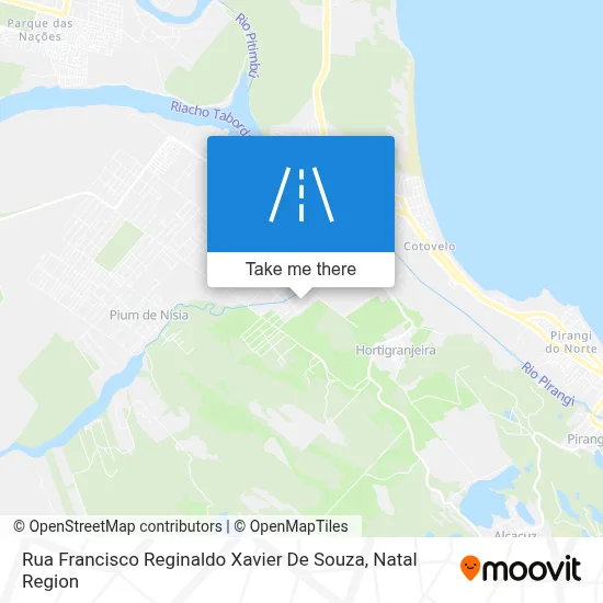 Rua Francisco Reginaldo Xavier De Souza map