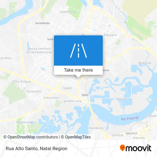 Rua Alto Santo map