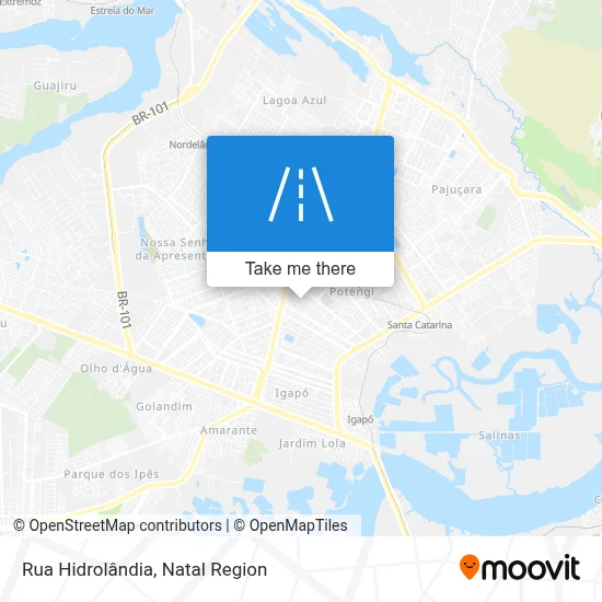 Rua Hidrolândia map