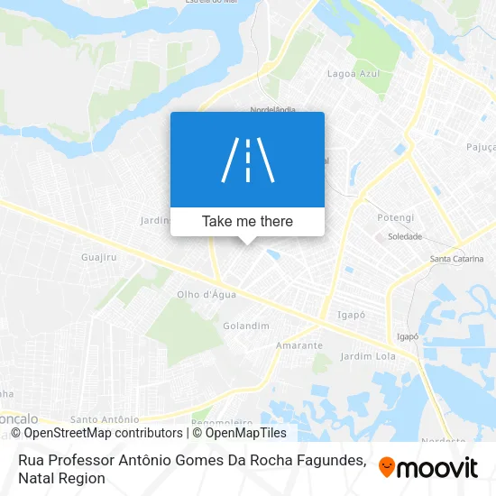 Rua Professor Antônio Gomes Da Rocha Fagundes map