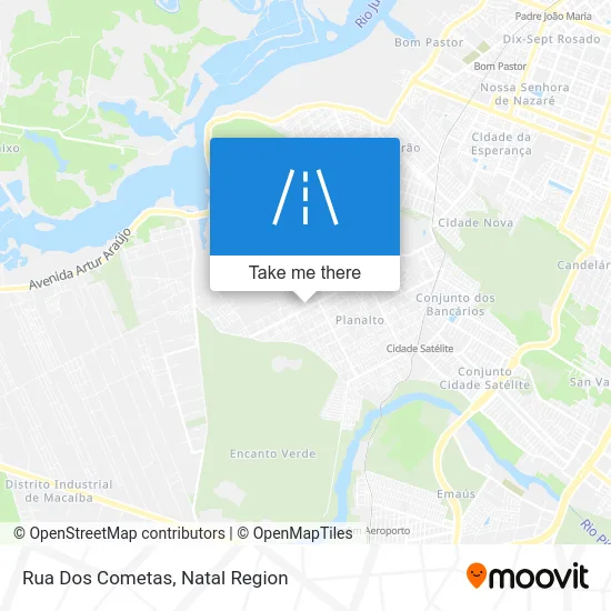 Rua Dos Cometas map