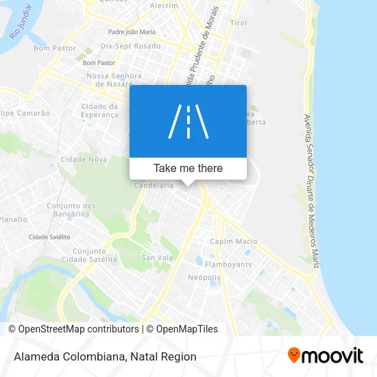Alameda Colombiana map