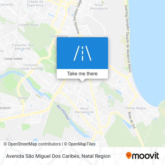 Avenida São Miguel Dos Caribés map