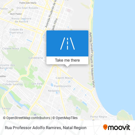 Mapa Rua Professor Adolfo Ramires