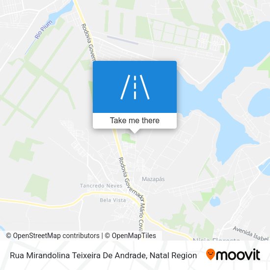 Rua Mirandolina Teixeira De Andrade map