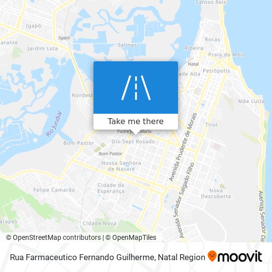 Mapa Rua Farmaceutico Fernando Guilherme