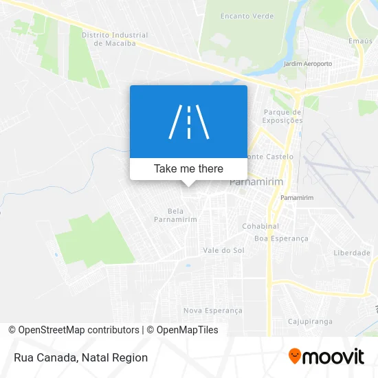 Rua Canada map