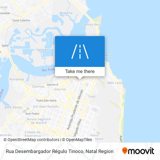 Mapa Rua Desembargador Régulo Tinoco