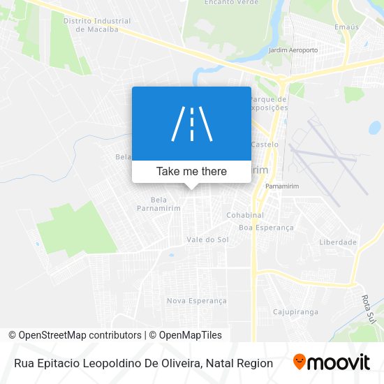 Rua Epitacio Leopoldino De Oliveira map