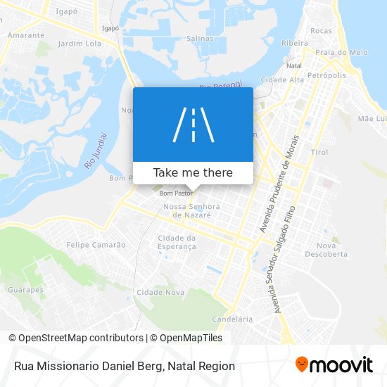 Mapa Rua Missionario Daniel Berg