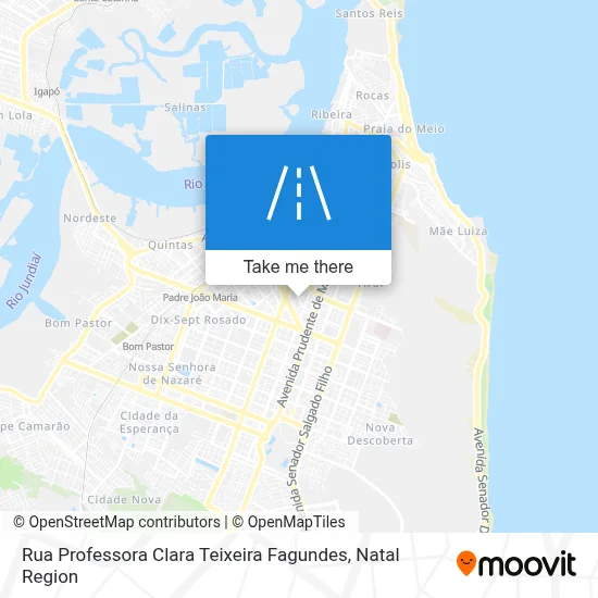 Rua Professora Clara Teixeira Fagundes map