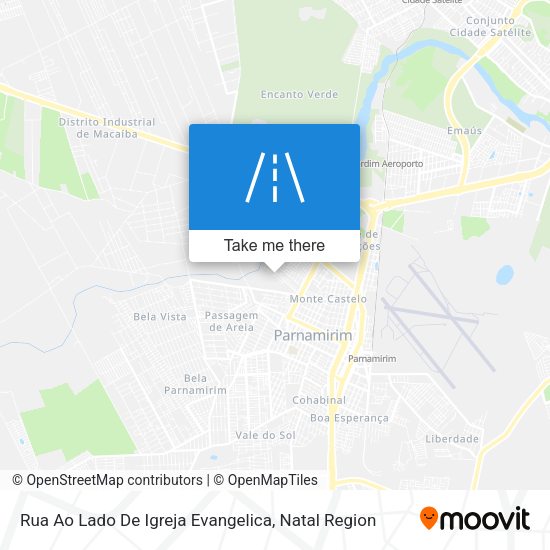 Rua Ao Lado De Igreja Evangelica map