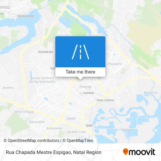 Rua Chapada Mestre Espigao map