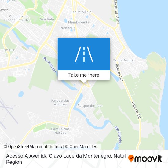 Acesso A Avenida Olavo Lacerda Montenegro map