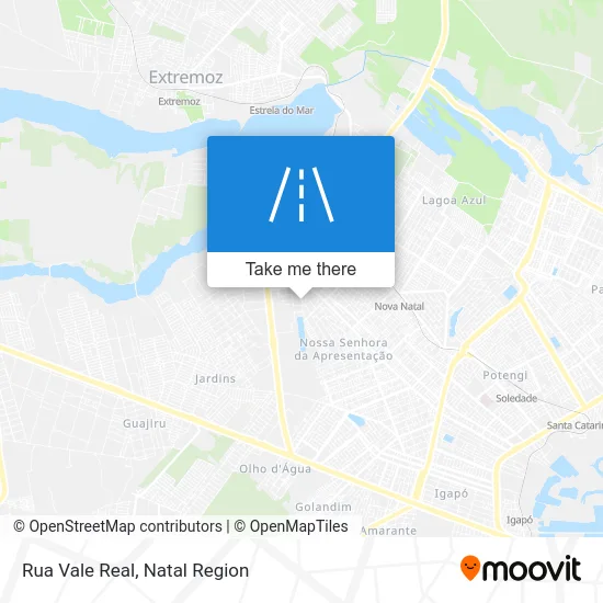 Rua Vale Real map