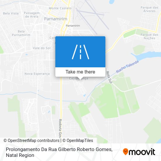 Prolongamento Da Rua Gilberto Roberto Gomes map