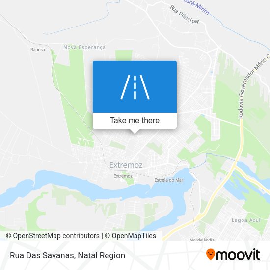 Rua Das Savanas map