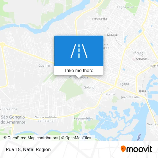 Rua 18 map