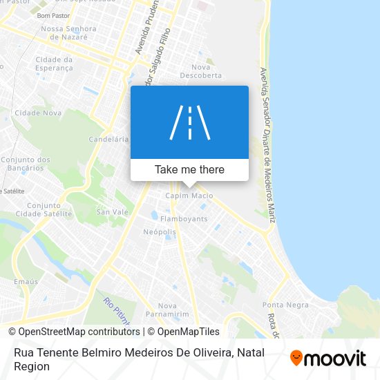 Rua Tenente Belmiro Medeiros De Oliveira map